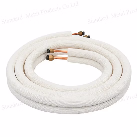 Sistemi e parti HVAC 1/4 3/8 pollici per mini condizionatore split Set di linee di bobina isolate Raccordi per tubi in rame in ottone senza saldatura HVAC